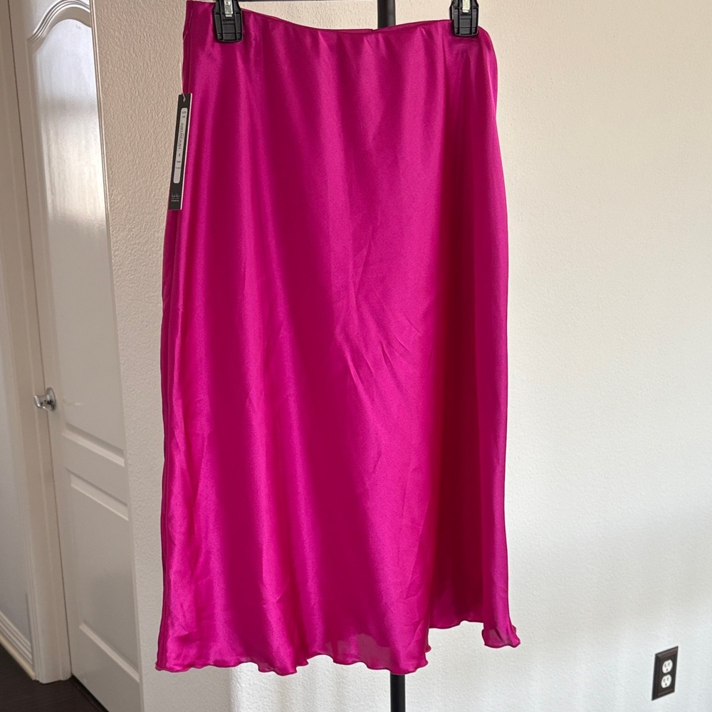 Nicole Miller Fuchsia Midi Skirt